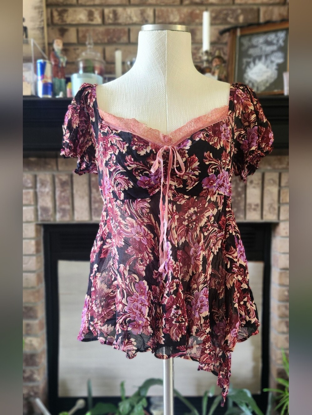 By Anthropologie Ruffled Asymmetric Sweetheart Top